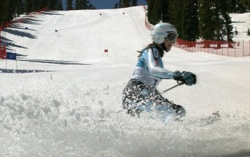 Skier in snow.